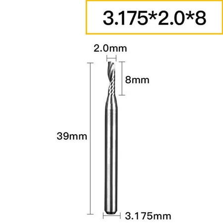 GLFSIL Shank diameter 3.175mm single edge spiral milling cutter CNC engraving end mill
GLFSIL Shank diameter 3.175mm single edge spiral milling cutter CNC engraving end mill