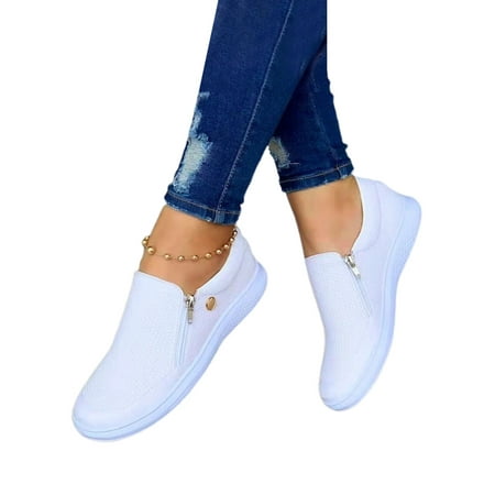 WEARELLAS Womens Mesh Zipper Flats Sneakers Breathable Outdoor Walking Sports Casual Comfy Slip On Loafers Shoes
WEARELLAS Womens Mesh Zipper Flats Sneakers Breathable Outdoor Walking Sports Casual Comfy Slip On Loafers Shoes
