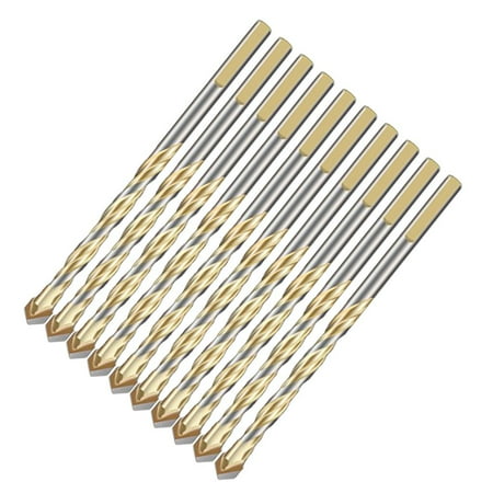 10 Pieces Straight Twist Drill Bit per Core Drill Bit For Ceramic Tile Marble Brick 4 Sizes For Choose - Golden 6mm
10 Pieces Straight Twist Drill Bit per Core Drill Bit For Ceramic Tile Marble Brick 4 Sizes For Choose - Golden 6mm