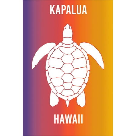 Kapalua Hawaii Souvenir 2x3 Inch Fridge Magnet Turtle Design