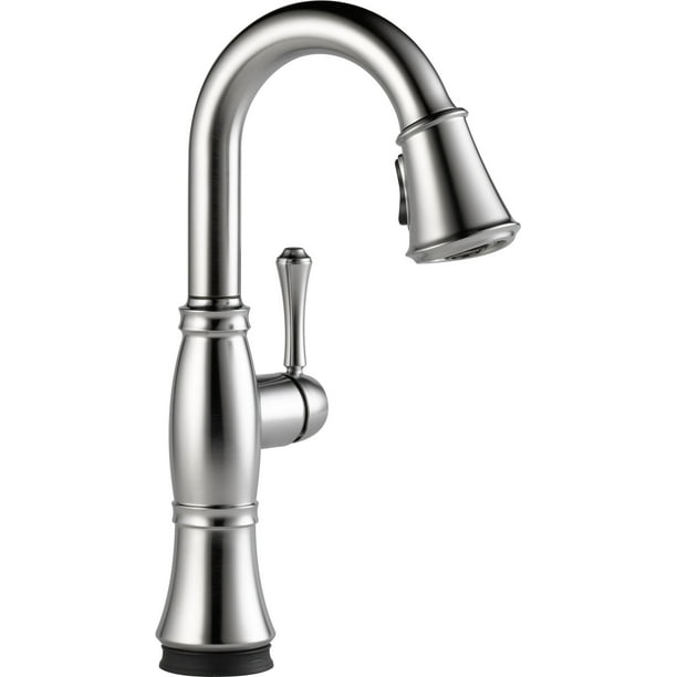 Delta Cassidy Single Handle Pull-Down Bar / Prep Faucet with Touch2O Technology, Arctic Stainless