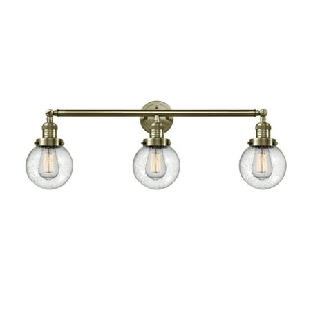 Innovations 205-AB-S-G204-6 Beacon 3 Light Bath Vanity Light part of the Franklin Restoration Collection Antique Brass
Innovations 205-AB-S-G204-6 Beacon 3 Light Bath Vanity Light part of the Franklin Restoration Collection Antique Brass