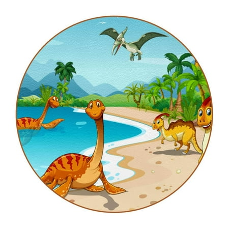 OWNTA Dinosaur Beach Pattern Premium Microfiber Leather Round Coasters (6PCS) - 11x11 cm/4.3x4.3 in - Durable & Stylish Cup Mat Set
OWNTA Dinosaur Beach Pattern Premium Microfiber Leather Round Coasters (6PCS) - 11x11 cm/4.3x4.3 in - Durable & Stylish Cup Mat Set