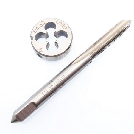 1/4 -32 UNEF Tap and Die Set HSS Thread Tap With Round Threading Die Right Hand