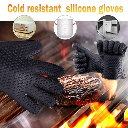 XIAOFFENN Silicone Heat-Proof Non-Slip Water proof Heat-Proof Oven Gloves