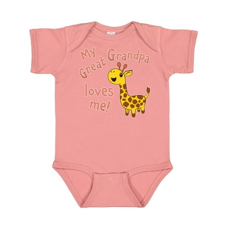 Inktastic My Great Grandpa Loves me- cute giraffe Gift Baby Boy or Baby Girl Bodysuit
Inktastic My Great Grandpa Loves me- cute giraffe Gift Baby Boy or Baby Girl Bodysuit