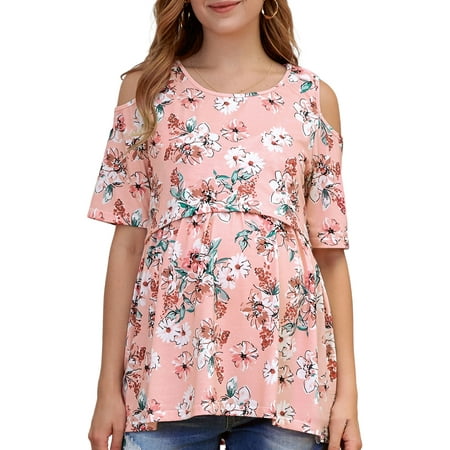 YAGHYAGH Womens Maternity Breatfeeding Tunic Blouse Cold Shoulder Nursing Floral Tops
YAGHYAGH Womens Maternity Breatfeeding Tunic Blouse Cold Shoulder Nursing Floral Tops