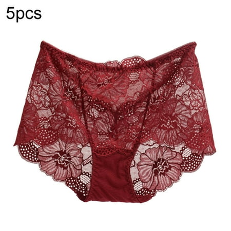 HEVIRGO 5Pcs Women Sexy Lace See Through Hollow out Elastic Underwear High Waist Briefs
HEVIRGO 5Pcs Women Sexy Lace See Through Hollow out Elastic Underwear High Waist Briefs