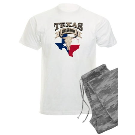 CafePress - Bull Skull Born Texas - Men s Light Pajamas