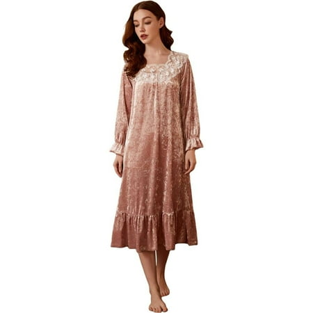 Left wind Women s Warm Fleece Pajamas Square Recovered Ancient Pure Color Soft Long Sleeve Nightdress
Left wind Women s Warm Fleece Pajamas Square Recovered Ancient Pure Color Soft Long Sleeve Nightdress