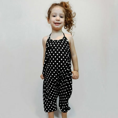 Girls Clothes Toddler Girl Baby Kids Backless Neck Tie Dotted Print 1 Piece Romper Jumpsuit 120
Girls Clothes Toddler Girl Baby Kids Backless Neck Tie Dotted Print 1 Piece Romper Jumpsuit 120
