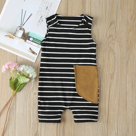 Newborn Infant Kids Baby Girls Boys Sleeveless Rib Striped Jumpsuit Clothes CHMORA
Newborn Infant Kids Baby Girls Boys Sleeveless Rib Striped Jumpsuit Clothes CHMORA