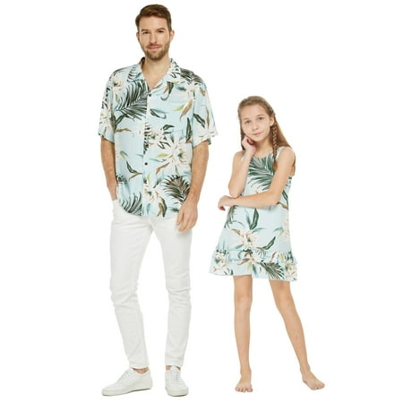 Matching Father Daughter Hawaiian Dance Shirt Tank Dress Wispy Cereus Light Blue
Matching Father Daughter Hawaiian Dance Shirt Tank Dress Wispy Cereus Light Blue