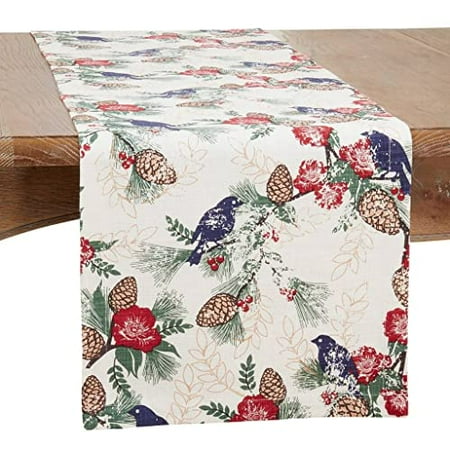 Fennco Styles Pinecones & Birds Printed Cotton Christmas Table Runner 14 W x 90 L - Multicolored Festive Table Cover for Home Dining Room Winter Holiday Décor Banquets and Special Events
Fennco Styles Pinecones & Birds Printed Cotton Christmas Table Runner 14 W x 90 L - Multicolored Festive Table Cover for Home Dining Room Winter Holiday Décor Banquets and Special Events