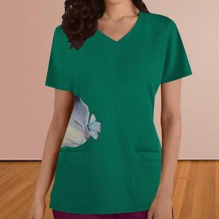 Kayannuo Print Nursing Uniforms Scrub for Women Clearance Short Sleeves Women Scrubs Tops Fashion Woman Print V--Neck T-Shirt Printing Loose Blouse Tops
Kayannuo Print Nursing Uniforms Scrub for Women Clearance Short Sleeves Women Scrubs Tops Fashion Woman Print V--Neck T-Shirt Printing Loose Blouse Tops
