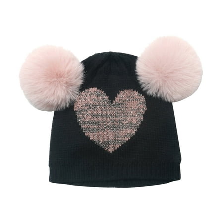 Kaloaede Baby Hats Children s Knit Hat Woolen Hat Double Hairball Woolen Hat Girls Children Love Knit Hat Valentine s Day Black
Kaloaede Baby Hats Children s Knit Hat Woolen Hat Double Hairball Woolen Hat Girls Children Love Knit Hat Valentine s Day Black