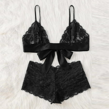 Ykohkofe Sleepwear Womens Sexy Lingerie Satin Pajamas Cami Shorts Set Nightwear
