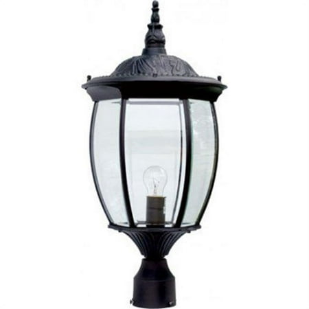 13W & 120V S13-GU24 Victoria Post Top Light Fixture - Black