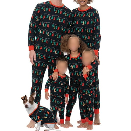 Haite Women Men Kids Elastic Waist Tops And Pants Matching Family Pajamas Set Soft Long Sleeve Sleepwear Christmas Socks Print Crew Neck PJ Sets Black Dog L
Haite Women Men Kids Elastic Waist Tops And Pants Matching Family Pajamas Set Soft Long Sleeve Sleepwear Christmas Socks Print Crew Neck PJ Sets Black Dog L