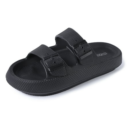 KOJOOIN Mens Cloud Slides Double Buckle Adjustable Summer Beach Pool Pillow Slippers Thick Sole Cushion EVA Sandals
KOJOOIN Mens Cloud Slides Double Buckle Adjustable Summer Beach Pool Pillow Slippers Thick Sole Cushion EVA Sandals