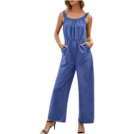 Leggings for Women Womens Jeans Jumpsuits for Women Summer Sleeveless High Waisted Plain Color Straight Pants Trendy Romper Pants Maternity Leggings Bell Bottom Jeans for Women Blue M
Leggings for Women Womens Jeans Jumpsuits for Women Summer Sleeveless High Waisted Plain Color Straight Pants Trendy Romper Pants Maternity Leggings Bell Bottom Jeans for Women Blue M