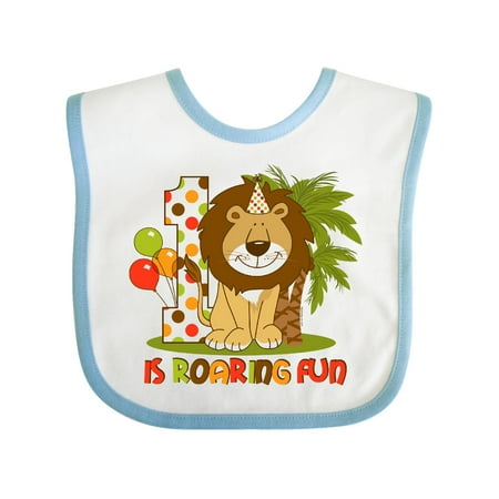 Inktastic Cute Lion 1st Birthday Gift Baby Boy Bib
