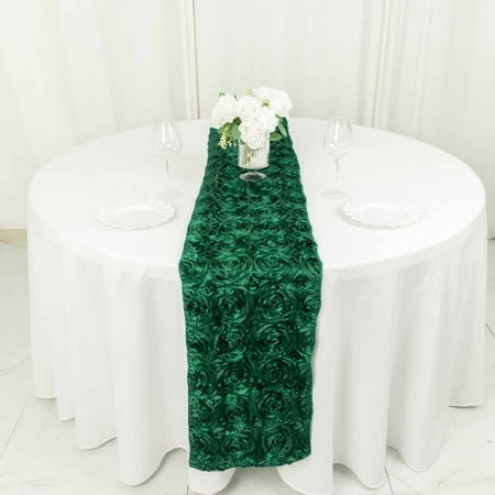 Efavormart Wonderland Rosette Premium Table Runners For Weddings Party Banquets Decor Fit Rectangle and Round Table - Hunter Emerald Green
Efavormart Wonderland Rosette Premium Table Runners For Weddings Party Banquets Decor Fit Rectangle and Round Table - Hunter Emerald Green