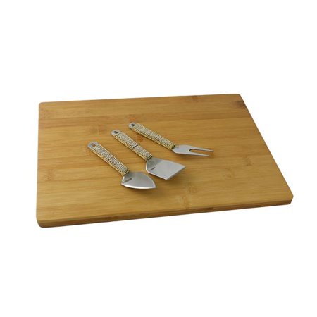 Three Star SX3130 13.25 x 9.5 in. Gold & Crystal Cheese Board With Utensil Set - 3 Piece
Three Star SX3130 13.25 x 9.5 in. Gold & Crystal Cheese Board With Utensil Set - 3 Piece