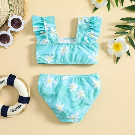 Gubotare Summer Toddler Girls Floral Printed Ruffles Two Piece Swimwear Swimsuit Bikini Youth Girl Racing Swimsuit Blue 2-3 Years
Gubotare Summer Toddler Girls Floral Printed Ruffles Two Piece Swimwear Swimsuit Bikini Youth Girl Racing Swimsuit Blue 2-3 Years