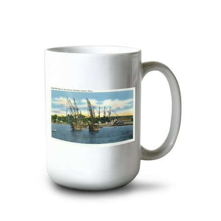 15 fl oz Ceramic Mug Boothbay Harbor Maine View of Old Shipwrecks in the Harbor Dishwasher & Microwave Safe
15 fl oz Ceramic Mug Boothbay Harbor Maine View of Old Shipwrecks in the Harbor Dishwasher & Microwave Safe
