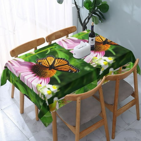 Tablecloth Butterfly On Cone Flower Table Cloth For Rectangle Tables Waterproof Resistant Picnic Table Covers For Kitchen Dining/Party(54x72in)
Tablecloth Butterfly On Cone Flower Table Cloth For Rectangle Tables Waterproof Resistant Picnic Table Covers For Kitchen Dining/Party(54x72in)