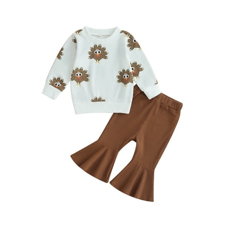 Emmababy Turkey Print Long Sleeve Tops and Flare Pants: Perfect Thanksgiving Outfit for Girls
Emmababy Turkey Print Long Sleeve Tops and Flare Pants: Perfect Thanksgiving Outfit for Girls