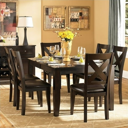 Trent Home Crown Point 7 Piece Dining Table Set in Merlot