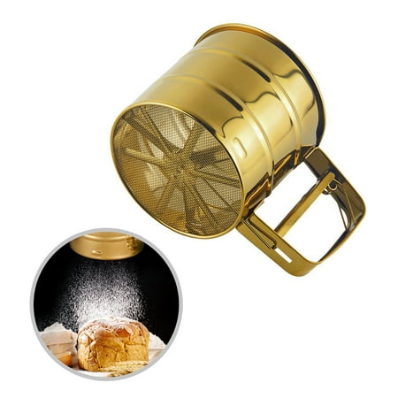 Grofry Handheld Flour Sieve Cup Convenient Stainless Steel Golden Color Flour Sifter for Baking Golden
Grofry Handheld Flour Sieve Cup Convenient Stainless Steel Golden Color Flour Sifter for Baking Golden