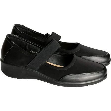 QUIETTCEX Womens Casual/Dressy Round Toe Mary Jane Comfort Slip On Elastic Flat Shoe Black 8.5
QUIETTCEX Womens Casual/Dressy Round Toe Mary Jane Comfort Slip On Elastic Flat Shoe Black 8.5