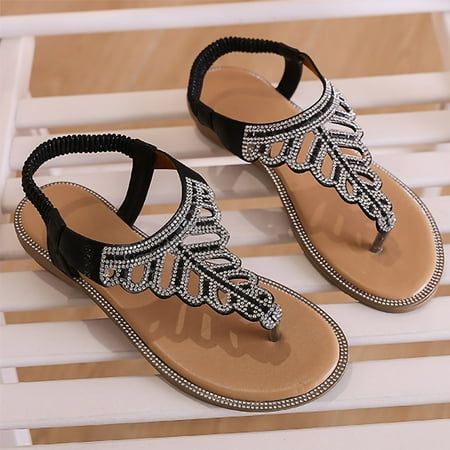 WHLBF Women s Summer Sandals New Style Bohemian Rhinestone Sandals Beach Flip Flops Flat Sandals Black 8(39)
WHLBF Women s Summer Sandals New Style Bohemian Rhinestone Sandals Beach Flip Flops Flat Sandals Black 8(39)