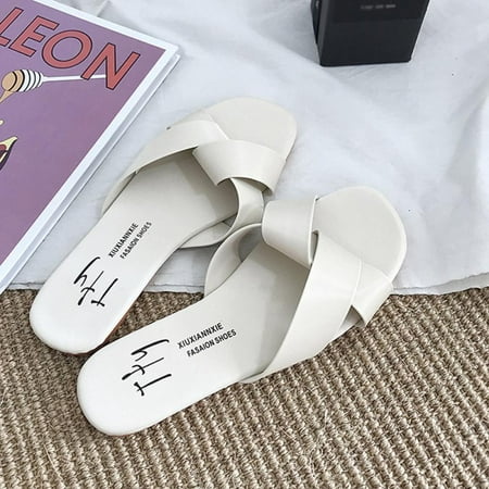 Summer Women Cross Slippers Flat Non-slip Word Drag Soft Bottom Wear Beach Flip Flop
Summer Women Cross Slippers Flat Non-slip Word Drag Soft Bottom Wear Beach Flip Flop