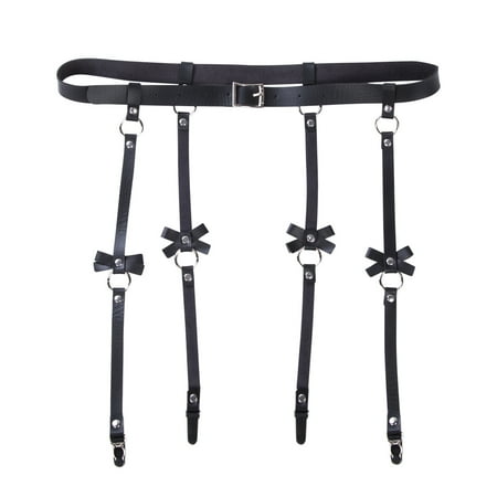 Youweixiong Women Garter Belt Adjustable Leather 4 Straps Bow Suspender Sexy Lingerie High Waist Stocking Garter
Youweixiong Women Garter Belt Adjustable Leather 4 Straps Bow Suspender Sexy Lingerie High Waist Stocking Garter