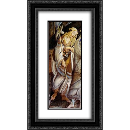 John Ruskin 2x Matted 14x24 Black Ornate Framed Art Print 'Zipporah, after Botticelli '