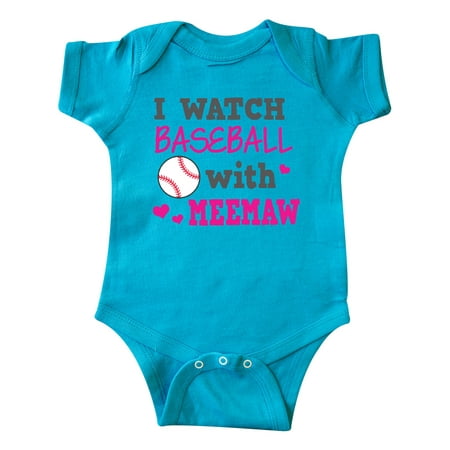 Inktastic I Watch Baseball with My Meemaw Gift Baby Boy or Baby Girl Bodysuit