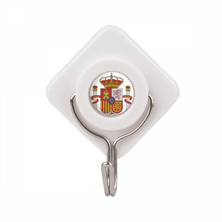 Spain Europe National Emblem Adhesive Wall Hooks Hanging Self Sticky