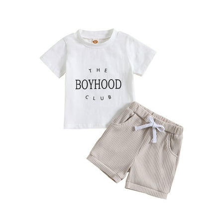Wassery Toddler Baby Boys Summer Outfits 6M 12M 18M 24M 3T Kids Short Sleeve Shirts Letters T-shirt Tops Ribbed Shorts 2Pcs Casual Clothes Set
Wassery Toddler Baby Boys Summer Outfits 6M 12M 18M 24M 3T Kids Short Sleeve Shirts Letters T-shirt Tops Ribbed Shorts 2Pcs Casual Clothes Set