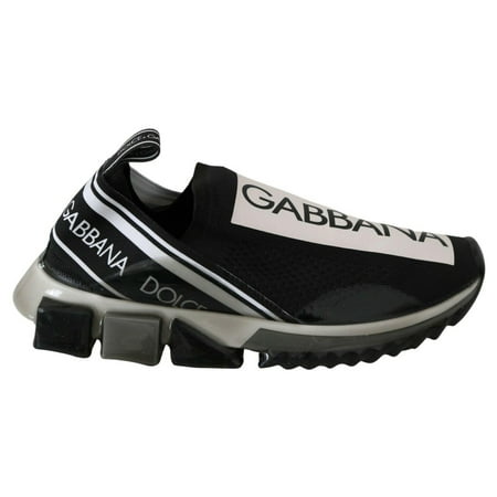 Dolce Gabbana Black White SORRENTO Sport Stretch Sneakers