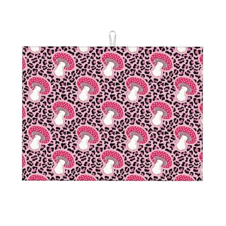 Dish Drying Mat Pink Leopard Print Mushroom Highly Absorbent Microfiber Drying Mat Kitchen Counter or Sink Drawer Liner 18x24 Kitchen Drying Mat Coffee Mat Kitchen Essentials
Dish Drying Mat Pink Leopard Print Mushroom Highly Absorbent Microfiber Drying Mat Kitchen Counter or Sink Drawer Liner 18x24 Kitchen Drying Mat Coffee Mat Kitchen Essentials