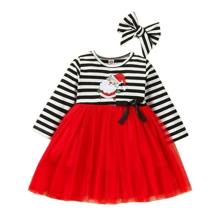 Aompmsdx Toddler Girls Christmas Long Sleeve Dresses Striped Cartoon Santa Prints Tulle Princess Dress Headbands Set Christmas Hoodies
Aompmsdx Toddler Girls Christmas Long Sleeve Dresses Striped Cartoon Santa Prints Tulle Princess Dress Headbands Set Christmas Hoodies