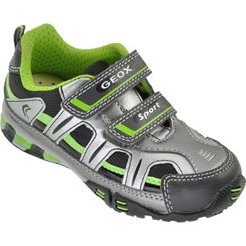 Geox Boys Light Eclipse T Fashion Sneakers Silver/Lime 34