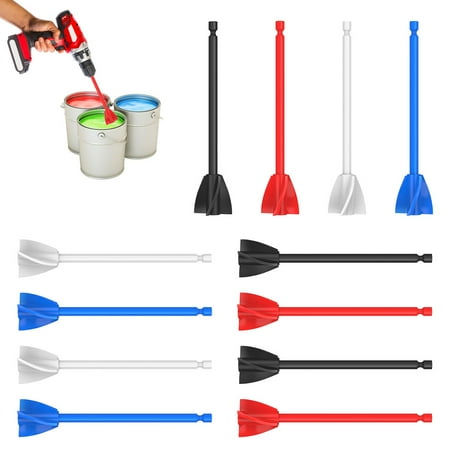 12Pcs Mixer Paddle 4-Blade Powerful Mixer Attachment with 1/4 Inch Hex Shank