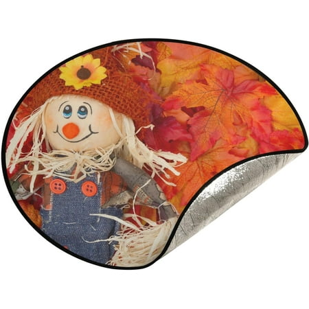 Hyjoy Scarecrow Cute Halloween Christmas Tree Mats Waterproof Tree Skirt Autumn Maple Leaf Xmas Tree Stand Tray Mat Floor Protector Pad for Holiday Party Decoration 28.3in
Hyjoy Scarecrow Cute Halloween Christmas Tree Mats Waterproof Tree Skirt Autumn Maple Leaf Xmas Tree Stand Tray Mat Floor Protector Pad for Holiday Party Decoration 28.3in