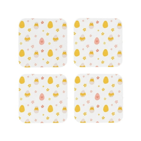 Leather Coasters Set of 4 - Cartoon Cute Chick Egg Flower Lightweight Non-Slip Drink Coasters for Desk Anti-Scalding Desk Cup Coasters for Office Table Decor Square
Leather Coasters Set of 4 - Cartoon Cute Chick Egg Flower Lightweight Non-Slip Drink Coasters for Desk Anti-Scalding Desk Cup Coasters for Office Table Decor Square