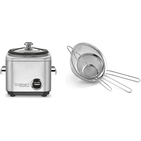 Cuisinart CRC-400 4 Cup Rice Cooker Stainless Steel Exterior & CTG-00-3MS Set of 3 Fine Set of Mesh Strainers Stainless Steel Pack of 3
Cuisinart CRC-400 4 Cup Rice Cooker Stainless Steel Exterior & CTG-00-3MS Set of 3 Fine Set of Mesh Strainers Stainless Steel Pack of 3